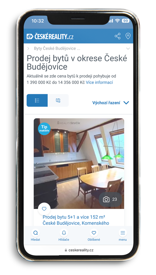Ukázka první pozice Tip makléře na serveru ČESKÉREALITY.cz.