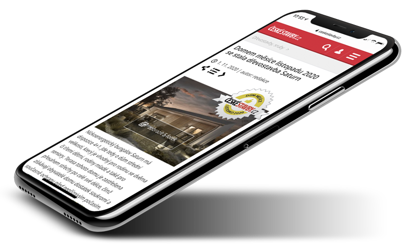 Responzivní verze katalogu projektů rodinných domů na serveru ČESKÉSTAVBY.cz pro mobil